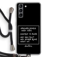 Mijn Motto's: Samsung Galaxy S21 Transparant Hoesje met koord