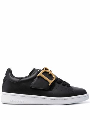 DSQUARED2 baskets à plaque logo - Noir