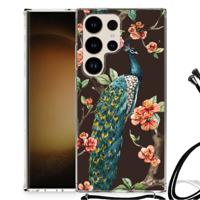 Samsung Galaxy S24 Ultra Case Anti-shock Pauw met Bloemen