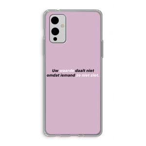 uw waarde daalt niet: OnePlus 9 Transparant Hoesje