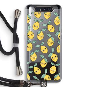 Citroenen: Samsung Galaxy A80 Transparant Hoesje met koord