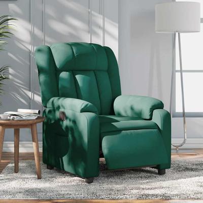 Fauteuil verstelbaar elektrisch stof donkergroen