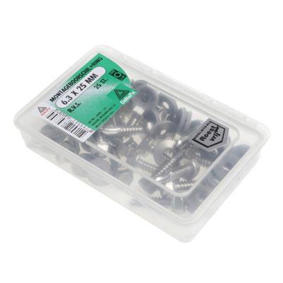 Montageboorschr. ring 6.3x32 rvs 25st - Deltafix
