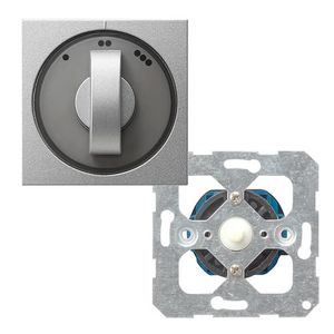 Gira ventilatorschakelaar 1-2-3 met draaiknop aluminium