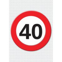 Verjaardag deurposter - 40 jaar - stopbord - 59 x 84 cm - leeftijd feestartikelen Verjaardag deurposter - 40 jaar - stopbord - 59 x 84 cm - leeftijd feestartikelen