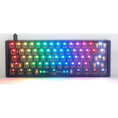 Ducky one 3 mini ansi layout barebone, toetsenbord (zwart/zwart, us lay-out, 60%, rgb leds, hot swap, barebone)