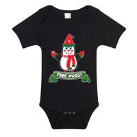 Kerst baby rompertje - zwart - pinguin - free hugs - Kerst cadeau Kerst baby rompertje - zwart - pinguin - free hugs - Kerst cadeau