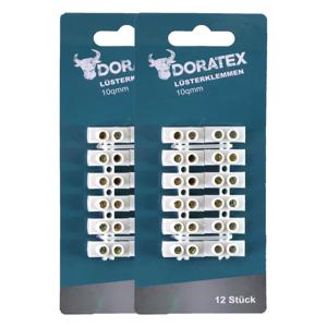 Doratex Kroonsteentjes set - wit - 24x stuks - elektra artikelen   -