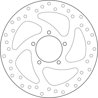 BREMBO Serie Oro remschijf, remschijven voor de moto, vast 68B407P6