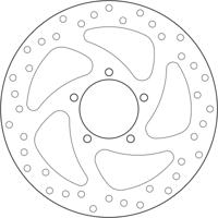 BREMBO Serie Oro remschijf, remschijven voor de moto, vast 68B407P6