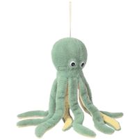 Inware pluche inktvis/octopus knuffeldier - groen - zwemmend - 36 cm   - - thumbnail