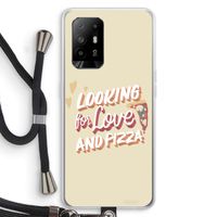 Pizza is the answer: Oppo A95 5G Transparant Hoesje met koord