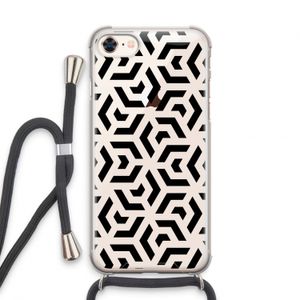 Crazy pattern: iPhone 8 Transparant Hoesje met koord