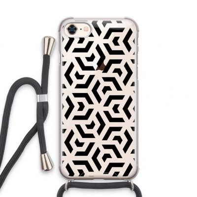 Crazy pattern: iPhone 8 Transparant Hoesje met koord