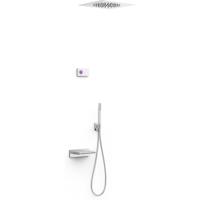 Regendouche set electronisch Tres Shower Technology | Inbouw | Thermostaatkraan | 3-weg | Vierkant | Chroom
