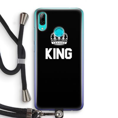 King zwart: Huawei P Smart (2019) Transparant Hoesje met koord