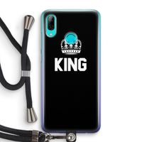 King zwart: Huawei P Smart (2019) Transparant Hoesje met koord