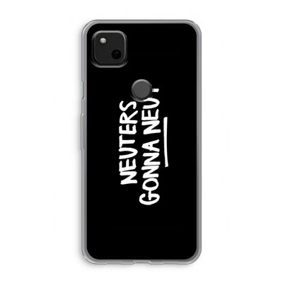 Neuters (zwart): Google Pixel 4a Transparant Hoesje