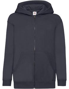 Fruit Of The Loom F401NK Kids´ Classic Hooded Sweat Jacket - Deep Navy - 128