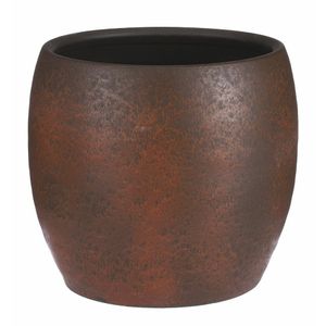 Mica Decorations Bloempot/plantenpot - roest/terracotta bruin - voor kamerplant - H26 x D28 cm   -