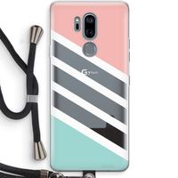 Strepen pastel: LG G7 Thinq Transparant Hoesje met koord