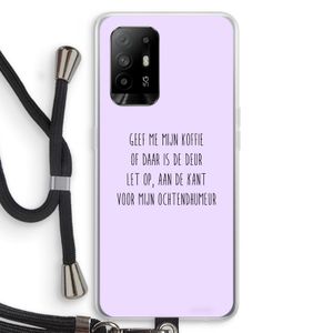 Ochtendhumeur: Oppo A94 5G Transparant Hoesje met koord