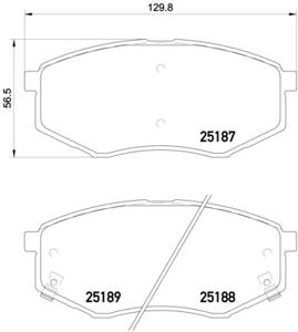 Remmenset, remschijf BREMBO, Remschijftype: Binnen geventileerd, Inbouwplaats: Vooras, u.a. für Hyundai, KIA