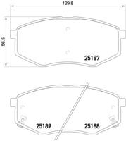 Remmenset, remschijf BREMBO, Remschijftype: Binnen geventileerd, Inbouwplaats: Vooras, u.a. für Hyundai, KIA