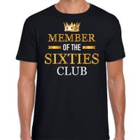 Member of the sixties club verjaardag cadeau t-shirt 60 jaar zwart voor heren - thumbnail