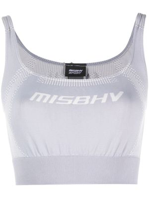 MISBHV haut crop à logo imprimé - Bleu