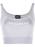 MISBHV haut crop à logo imprimé - Bleu