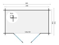 Blokhut - Tuinhuis Malva | 19 mm | vuren honinggeel geïmpregneerd