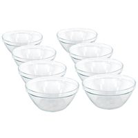 15x Glazen snackschaaltjes/keukenschaaltjes Pompei 14 cm/500 ml