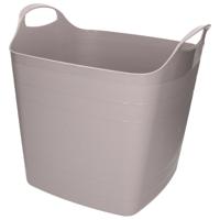 Flexibele kuip - 25L - kunststof - taupe - emmer - wasmand