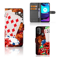 Motorola Moto E20 | E30 | E40 Wallet Case met Pasjes Casino