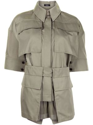 Goen.J chemise à taille ceinturée - Vert