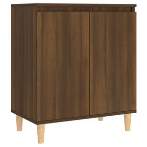 The Living Store Dressoir Bruineiken 60x35x70 cm - Ruime opbergruimte