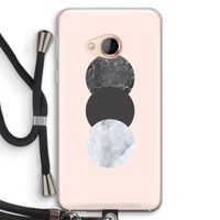 Marmeren cirkels: HTC U Play Transparant Hoesje met koord