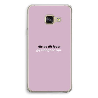 gij moogt er zijn: Samsung A3 (2017) Transparant Hoesje