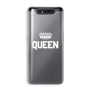Queen zwart: Samsung Galaxy A80 Transparant Hoesje