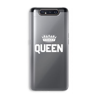 Queen zwart: Samsung Galaxy A80 Transparant Hoesje