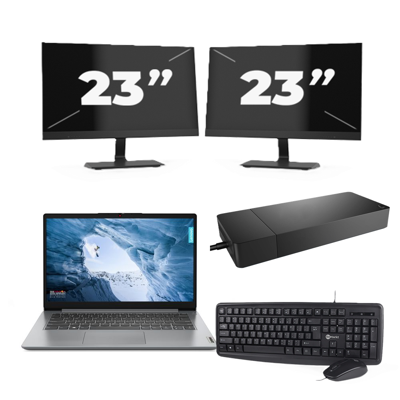 Lenovo ThinkPad L14 Gen 1 - Intel Core i5-10e Generatie - 14 inch - 16GB RAM - 256GB SSD - Windows 11 Home + 2x 23 inch Monitor Lenovo ThinkPad L14 Gen 1 - Intel Core i5-10e Generatie - 14 inch - 16GB RAM - 256GB SSD - Windows 11 Home + 2x 23 inch Monitor