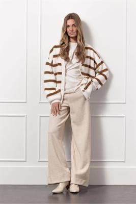Studio Anneloes Lexie Tweed Trousers 13080 Broek 1722 Ecru/latte