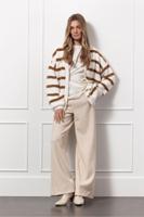 Studio Anneloes Lexie Tweed Trousers 13080 Broek 1722 Ecru/latte