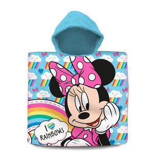 Disney Minnie Mouse bad cape/poncho - 60 x 120 cm - katoen - voor kinderen One size  -