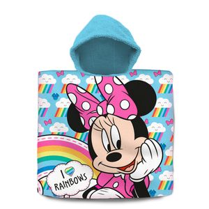 Disney Minnie Mouse bad cape/poncho - 60 x 120 cm - katoen - voor kinderen