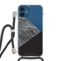 Combinatie marmer: iPhone 12 Transparant Hoesje met koord