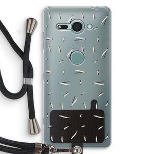Hipster stripes: Sony Xperia XZ2 Compact Transparant Hoesje met koord