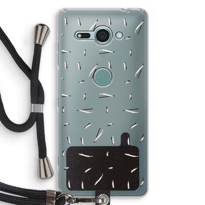 Hipster stripes: Sony Xperia XZ2 Compact Transparant Hoesje met koord