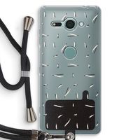 Hipster stripes: Sony Xperia XZ2 Compact Transparant Hoesje met koord